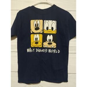 Youth Disney World Mickey, Donald, Pluto, Goofy tee sz L